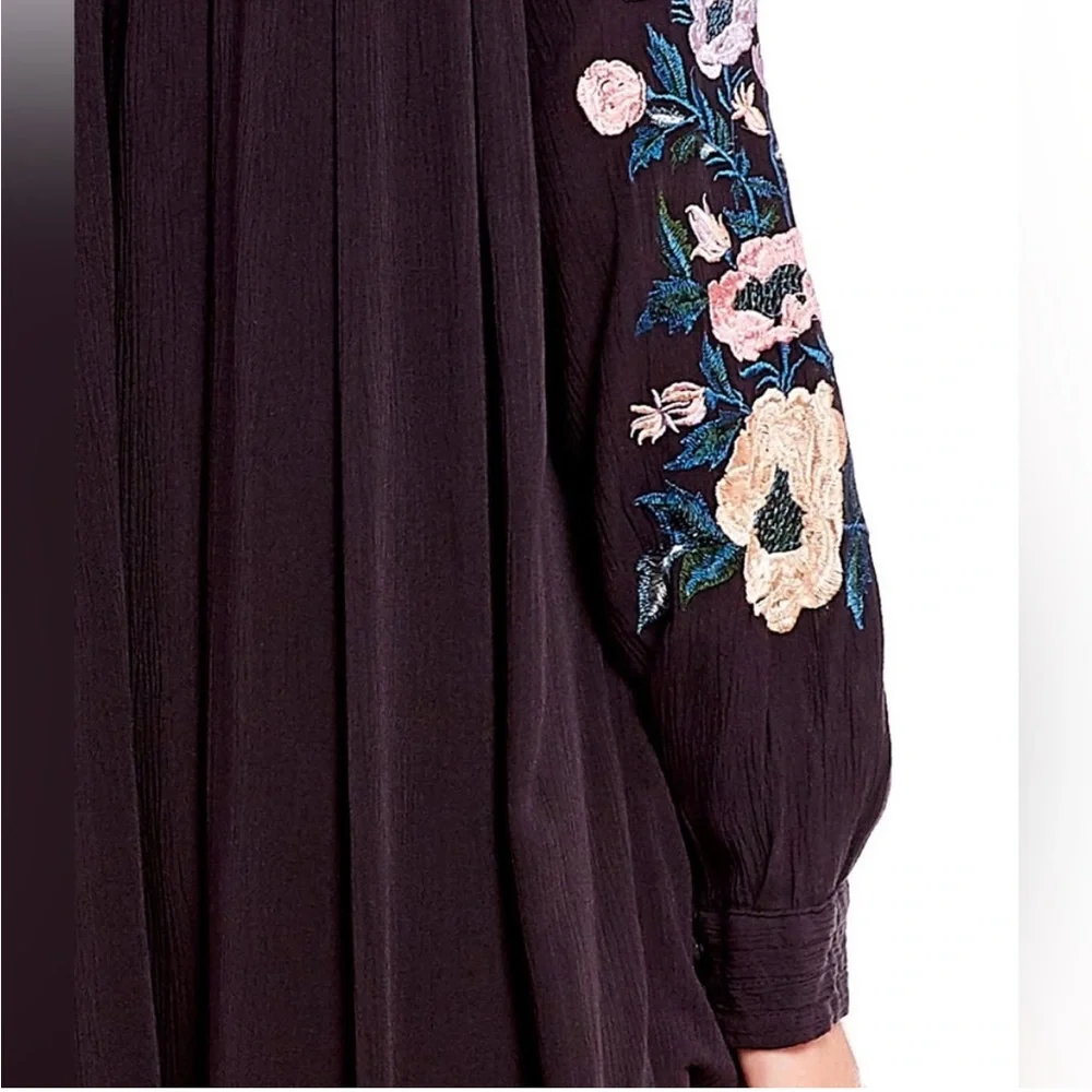 Free People Mia Gauze‎ Embroidered Mini Dress